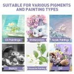 ESRICH Stretched Canvas for Painting 24x36 Inch, 2 Pack Large Canvas for Painting, Primed Acid-Free Cotton Blank Canvases 24x36 Inch, Large Painting Canvas for Oil Paint,Watercolor,Acrylic Paint.