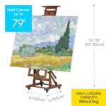 MEEDEN Extra-Large Art Painting Easel: Solid Beech Wood Artist Easel - Professional Heavy-Duty Studio Easel for Adults - Movable H Frame Floor Easel Stand for Painting Canvas up to 79"