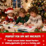 Pagather 48 Colors Acrylic Paint Markers, Dual Tip with Fine Tip and Brush Tip Pens for Stone, Wood, Calligraphy, Canvas, Ceramic, Metal, Glass, Rock Painting, DIY Crafts