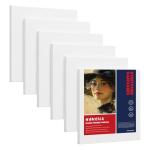 Stretched Canvas for Oil/Acrylic Painting 12x12 Inch (6 Pack) - 100% Cotton Triple Primed White Artist Canvas Boards, Blank for Acrylic, Oil, Watercolor - Professional Art Supplies