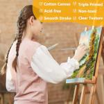 5 Packs Canvas for Painting 8 x 10 Inch, Koncci Cotton Acid-Free Blank Canvas Board for Acrylic Paint, Oil Paint & Wet Water Art Media, Kids Hobby Painters and Beginners