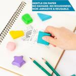 Ouksma 24 Pack Kneaded Erasers,Colorful Drawing Art Moldable Kneaded Sketching Erasers for Artists Blend, Shade, Smooth(24,Colored Eraser)