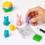 Ouksma 24 Pack Kneaded Erasers,Colorful Drawing Art Moldable Kneaded Sketching Erasers for Artists Blend, Shade, Smooth(24,Colored Eraser)