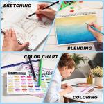 KALOUR Premium Colored Pencils for Adult Coloring Book,Set of 50 Colors,with Zipper Slot Pencil Case,Soft Core,Ideal for Layering Blending,for Artists Beginners