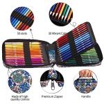KALOUR Premium Colored Pencils for Adult Coloring Book,Set of 50 Colors,with Zipper Slot Pencil Case,Soft Core,Ideal for Layering Blending,for Artists Beginners
