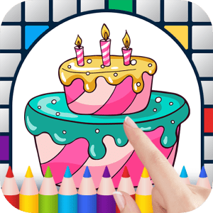 Birthday Cakes Color by Number - Free Pixel Art Game - Coloring Book Pages - Happy, Creative & Relaxing - Paint & Crayon Palette - Zoom in & Tap to Color - Share Creations with Friends!