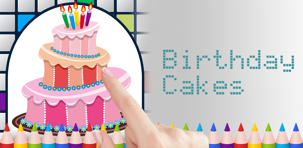 Birthday Cakes Color by Number - Free Pixel Art Game - Coloring Book Pages - Happy, Creative & Relaxing - Paint & Crayon Palette - Zoom in & Tap to Color - Share Creations with Friends!
