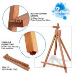 Falling in Art Beechwood 25’’ Tabletop Easel Display Stand Set for Painting- Holding Canvas Up to 22 1/2 Inches High, 2 Pack Artist A-Frame Tripod with Rubber Feet, Portable Photo and Sign Holder