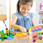 5 Pieces Polymer Clay DIY Tool, Marrywindix Acrylic Clay Roller with Acrylic Sheet Backing Board Plastic Scraper Assisted Shovel Rubber Clay Tools Molds for Shaping and Sculpturing Modelling