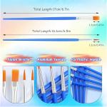 Small Paint Brushes Bulk 120 Pcs - Flat & Round Tip for Acrylic Watercolor Canvas Face Painting, Kids Classroom Art Supplies & Touch Up Kits