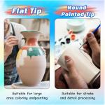 Small Paint Brushes Bulk 120 Pcs - Flat & Round Tip for Acrylic Watercolor Canvas Face Painting, Kids Classroom Art Supplies & Touch Up Kits