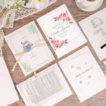 Prudiut 25 Sheets Watercolor Paper, 300 GSM Deckled Edge Paper 4 x 6 inch Rough/Textured Handmade Paper Cotton Paper White Textured Paper for Watercolors, Wedding Invitations, Cards, Crafts