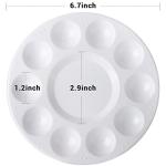 6 Pack Paint Tray Palettes, Plastic Paint Pallet for Kids Art Painting Palette for Painting or DIY Craft Class, White