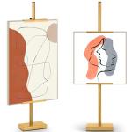 Adjustable Tabletop Easel Stand, Picture Easels for Display up to 28.5 Inches, Heavy Duty Metal Picture Frame Holder for Artwork, Signs & Certificates Display Stand(Gold)