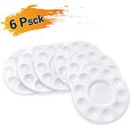 6 Pack Paint Tray Palettes, Plastic Paint Pallet for Kids Art Painting Palette for Painting or DIY Craft Class, White