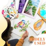 WYKOO Watercolor Paper Sheet Bulk, 7 Sizes 5"x7", 8" x 8", 9" x 12" etc, Water Color Paper for Most Wet and Dry Media, Ideal for Beginning Artists Adults Drawing Craft (Mix 65 Sheets)