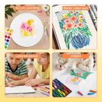 WYKOO Watercolor Paper Sheet Bulk, 7 Sizes 5"x7", 8" x 8", 9" x 12" etc, Water Color Paper for Most Wet and Dry Media, Ideal for Beginning Artists Adults Drawing Craft (Mix 65 Sheets)