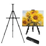 AROIC 17-66 Inch Art Easel Stand, Sturdy Aluminum Tripod for Table Top & Floor Painting - Portable Adjustable Display Easel for Canvases with 1 Storage Bag | Studio, Hobby & Professional Artist Easels