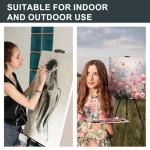 AROIC 17-66 Inch Art Easel Stand, Sturdy Aluminum Tripod for Table Top & Floor Painting - Portable Adjustable Display Easel for Canvases with 1 Storage Bag | Studio, Hobby & Professional Artist Easels