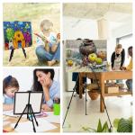 AROIC 17-66 Inch Art Easel Stand, Sturdy Aluminum Tripod for Table Top & Floor Painting - Portable Adjustable Display Easel for Canvases with 1 Storage Bag | Studio, Hobby & Professional Artist Easels