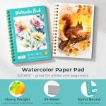 Nicpro Watercolor Paint Set for Adults & Kids, 36 Colors Watercolor Tube Set (12ml,0.4oz) with10 Paint Brushes, 25-Sheet Watercolor Paper Book, Palette, Water Color Painting Supplies for Artists Beginners Gift