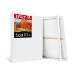 ESRICH Stretched Canvas for Painting 18x24 Inch, 5Pack Large Canvas for Painting, Primed Acid-Free Cotton Blank Canvases, Art Paint Canvases for Oil Paint,Watercolor,Acrylic Paint,Gouache and Tempera.