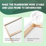 ESRICH Stretched Canvas for Painting 18x24 Inch, 5Pack Large Canvas for Painting, Primed Acid-Free Cotton Blank Canvases, Art Paint Canvases for Oil Paint,Watercolor,Acrylic Paint,Gouache and Tempera.