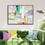 FOLKOR Floating Frame for 20x24 Canvas Painting, DIY Metal Canvas Frame with 1.5 Inch Deep for Oil Paintings Art Prints Artwork Landscape Portrait Living Room Wall Decor (Black)