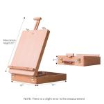 Wooden Art Easel for Painting & Sketching - Tabletop & Table Top Easel with Storage - Adjustable Height & Angle, Foldable - Perfect for Adults, Artists, Students & Beginners