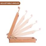 Wooden Art Easel for Painting & Sketching - Tabletop & Table Top Easel with Storage - Adjustable Height & Angle, Foldable - Perfect for Adults, Artists, Students & Beginners