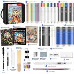 141 PCS Art Supplies Sketching Kit Pro Max, Drawing Pencils with Sketchbook, Coloring Book, Colored Graphite Charcoal Watercolor & Metallic Pencils, Drawing Supplies Gifts for Artists Adults Kids