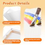 ESRICH Small Stretched Canvas for Painting 6x6 inch, 2/5''Profile Art Primed 6 Pack Canvases for Painting, Cotton Small Professional Blank Paint Canvas for Kids and Art Supplies, for Acrylics, Oils.