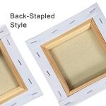 PHOENIX Small Stretched Canvas for Painting 6x6 Inch/7 Value Pack, 8 Oz Triple Primed 5/8 Inch Profile 100% Cotton White Blank Canvas, Square Framed Canvas for Oil Acrylic & Pouring Art