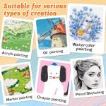 ESRICH Small Stretched Canvas for Painting 6x6 inch, 2/5''Profile Art Primed 6 Pack Canvases for Painting, Cotton Small Professional Blank Paint Canvas for Kids and Art Supplies, for Acrylics, Oils.