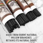 HIKIMA 120Pcs Willow Charcoal Sticks，Black Natural Willow Charcoal for Artists, Drawing Charcoal for Sketching and Sketching and Shading