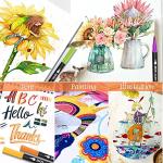 ZSCM 32 Colors Duo Tip Brush Markers Art Pen Set, Artist Fine and Brush Tip Colored Pens, for Adult Coloring Books Christmas Cards Drawing, Note taking Lettering Calligraphy Journaling