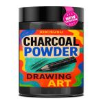 xixisusu Charcoal Powder for Drawing & Art - Ideal for Sketching, Shading & Blending - Professional Artist Grade (4 Ounces)