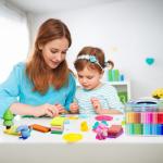 Polymer Clay 51 Colors, CiaraQ Modeling Clay for Kids, Oven Bake Clay with Sculpting Tools, Non Toxic, Ideal for Sculpture, Crafting, DIY Projects. (Assorted Colors, 0.7oz/Colors)