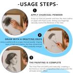 xixisusu Charcoal Powder for Drawing & Art - Ideal for Sketching, Shading & Blending - Professional Artist Grade (4 Ounces)