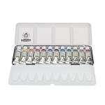 Schmincke - HORADAM® GOUACHE colour box compact metal box with 12 finest, strong gouache colours in 5 ml tubes, 72716097, painting set