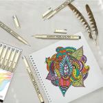 CHARSOCO 01 Micro Pen, Fine Point Pen with 12 Colors, Waterproof Archival Ink, 0.25mm Fineliner Ink Pens for Artist Illustration, Sketching, Anime, Manga, Technical Drawing and Scrapbooking