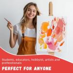 Simetufy 24 Pack 12 x 16 inch Large Canvas Boards for Painting- Gesso Primed Acid-Free 100% Cotton Canvas Panels for Acrylics Oil Watercolor Tempera Paints