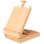Art Supplies Box Easel Sketchbox Painting Storage Box, Adjust Wood Tabletop Easel for Drawing & Sketching Student (Painting Easel Box)