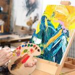 Art Supplies Box Easel Sketchbox Painting Storage Box, Adjust Wood Tabletop Easel for Drawing & Sketching Student (Painting Easel Box)