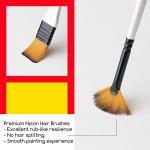 MEEDEN Paint Brushes, 12 Pcs Acrylic Brush, Paint Brushes for Acrylic Painting, Paint Brush for Acrylic, Gouache Paint Brushes, Watercolor Brushes