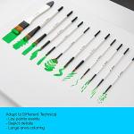 MEEDEN Paint Brushes, 12 Pcs Acrylic Brush, Paint Brushes for Acrylic Painting, Paint Brush for Acrylic, Gouache Paint Brushes, Watercolor Brushes