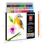 KALOUR 50 Colors Erasable Colored Pencils Set - Easy to Erase, Vibrant and Smooth Coloring Pencils with Erasers - Ideal for Drawing, Sketching, and Coloring Books -Perfect for Adults Beginners Artists