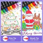 Artecho Acrylic Paint Markers 72 Colors with Bag, Acrylic Paint Pens with Brush Tip and Fine Tip for Stone, Rock Painting, Paper, Pumpkin, Wood, Egg, Canvas, Ceramic, Fabric, leather, Glass