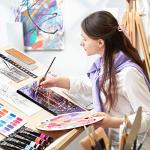 Arteza Metallic Acrylic Paint, Set of 8 Vibrant Essentials Colors 4.06oz Tubes, Rich Pigments, Non Fading, Non Toxic Paints for Artists & Hobby Painte