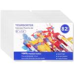 YOURSORTER Canvas Boards 82 Pack, 8x10inch Blank Canvases for Painting Bulk, Gesso Primed Acid-Free 100% Cotton Painting Canvas Panels for Acrylic Oil Tempera Watercolor Paints, Art Painting Supplies